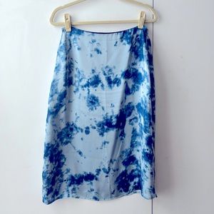 Fore Blue Tye Dye Midi Skirt